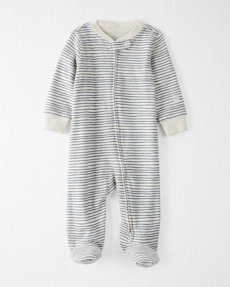 Baby Organic Cotton Sleeper Pyjamas in Stripes