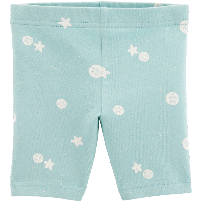 Toddler Girl Sea Print Bike Shorts